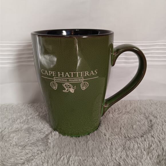 Cape Hatteras National Seashore Coffee Souvenir Tea Mug Green and‎ Black - Picture 1 of 8